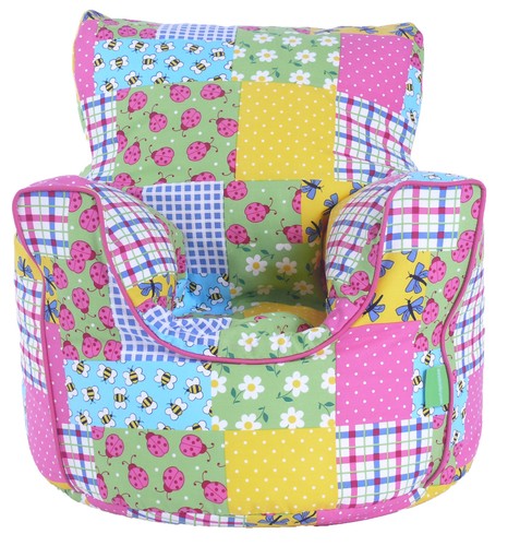 Cotton patchwork bean bag - cotton,