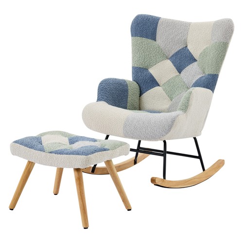 Boucle rocking chair - rocking, with