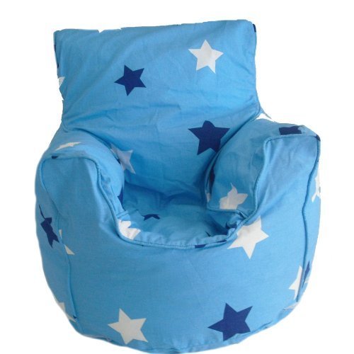 Cotton blue stars bean bag - blue,